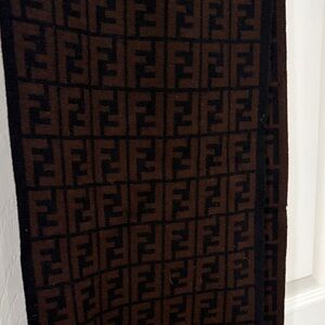 Fendi Dark Patterned Scarf